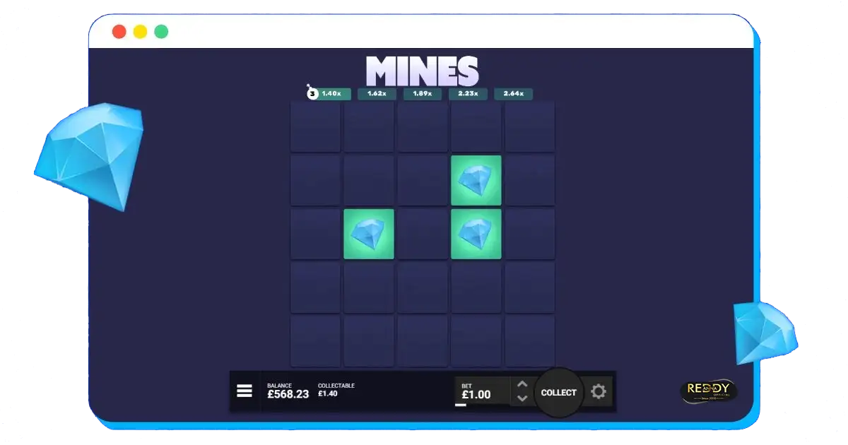 ReddyBook Mines Game